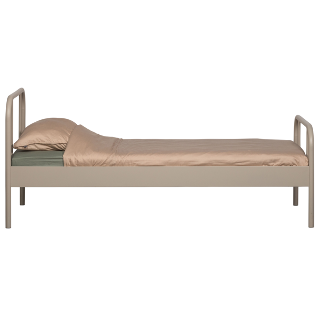 Woood Mata 1-persoons bed metaal zand 90x200cm