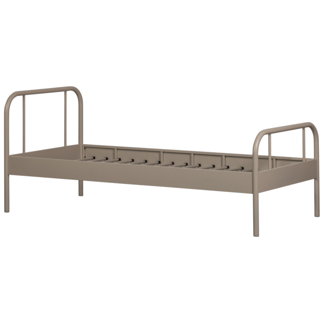 Woood Mata 1-persoons bed metaal zand 90x200cm