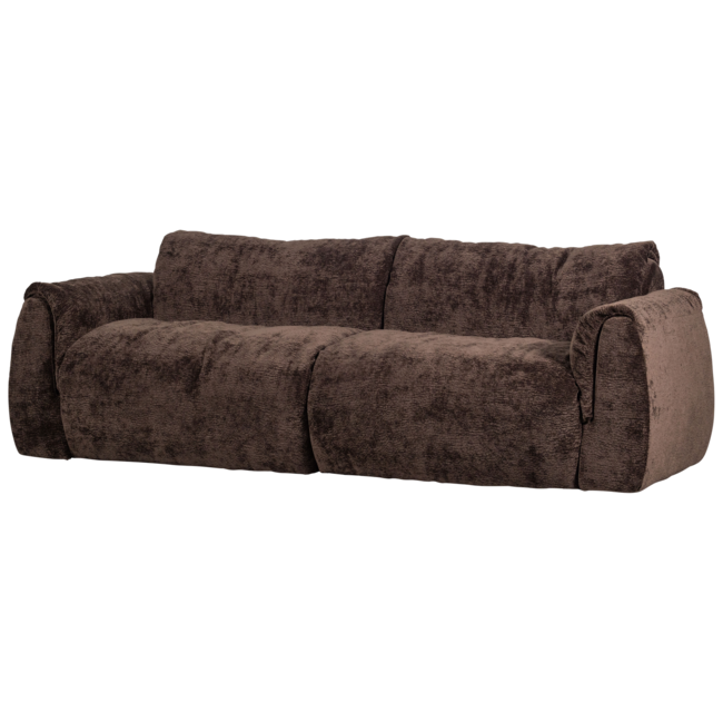 Woood Baggy 2-zits bank 3d chenille donkerbruin