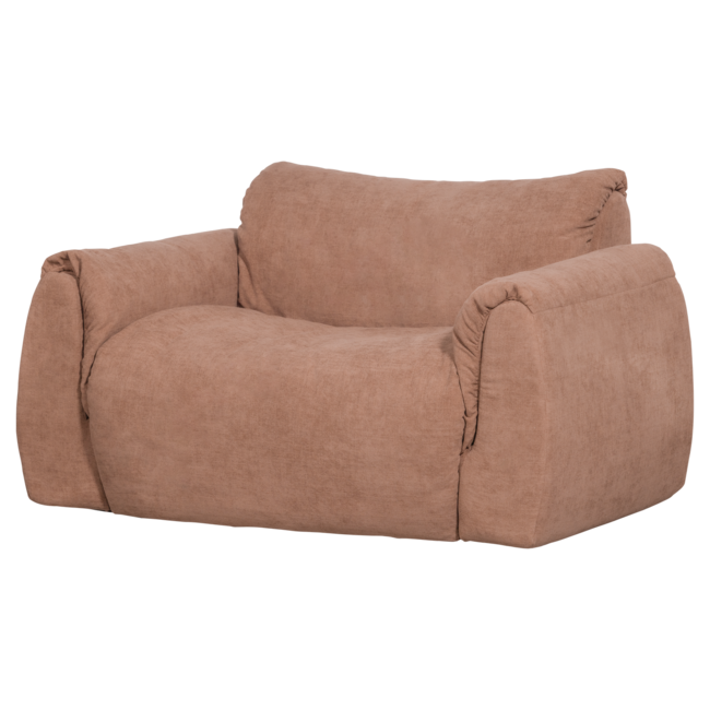 Woood Baggy loveseat geweven chenille oudroze