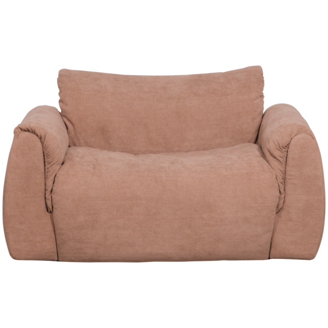 Woood Baggy loveseat geweven chenille oudroze