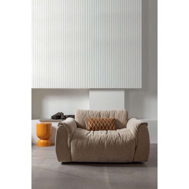 Woood Baggy loveseat 3d chenille zand