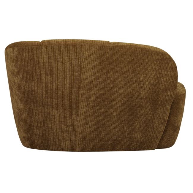 Woood Mojo 2-zits bankje rechts geweven ribstof honinggeel