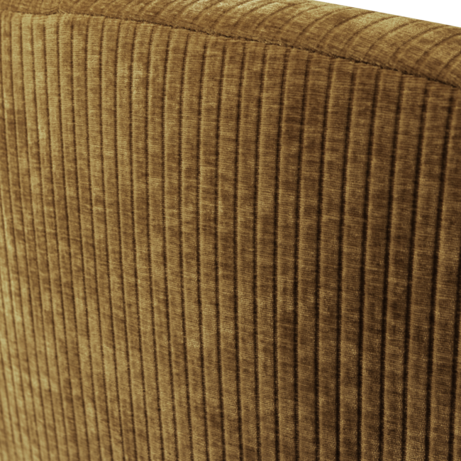 Woood Mojo 2-zits bankje rechts geweven ribstof honinggeel