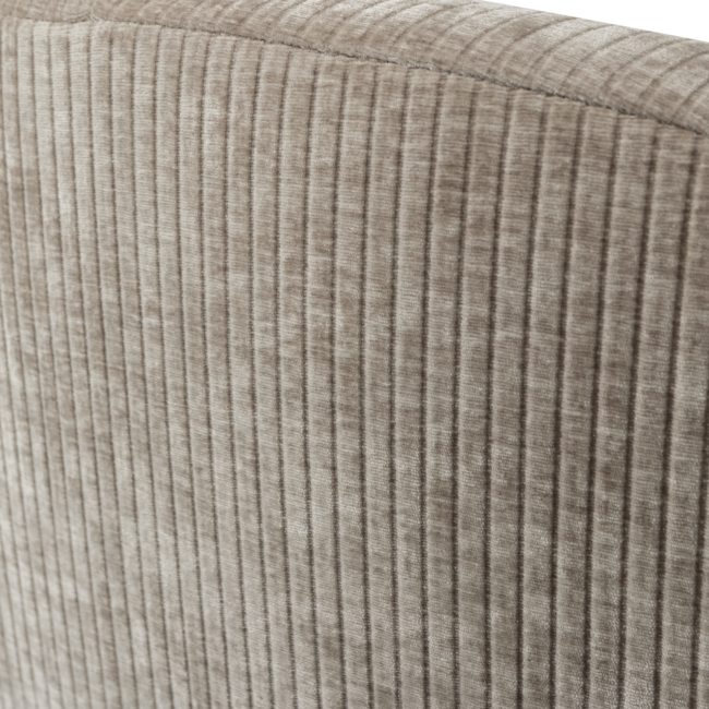 Woood Mojo 2-zits bankje rechts geweven ribstof donkerzand