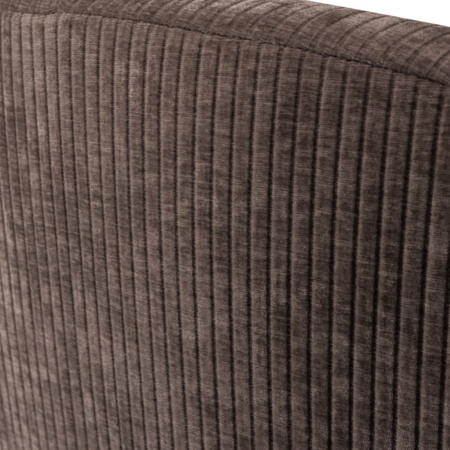 Woood Mojo 2-zits bankje rechts geweven ribstof bruin