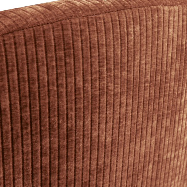 Woood Mojo 2-zits bankje links geweven ribstof roestbruin