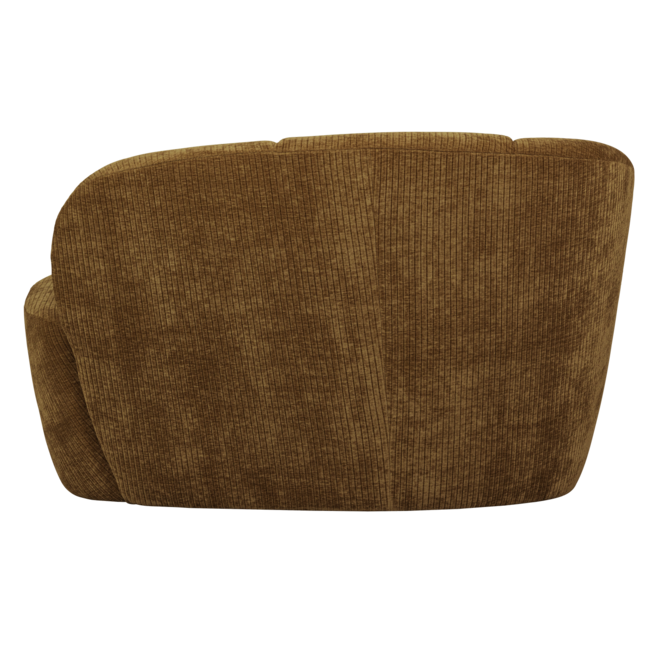 Woood Mojo 2-zits bankje links geweven ribstof honinggeel