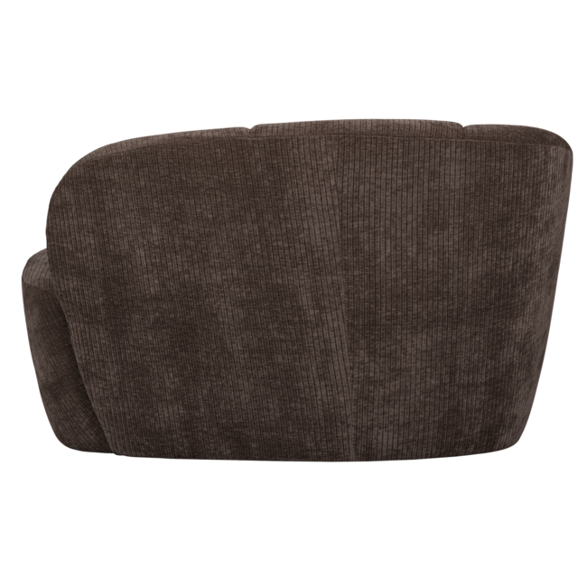 Woood Mojo 2-zits bankje links geweven ribstof bruin