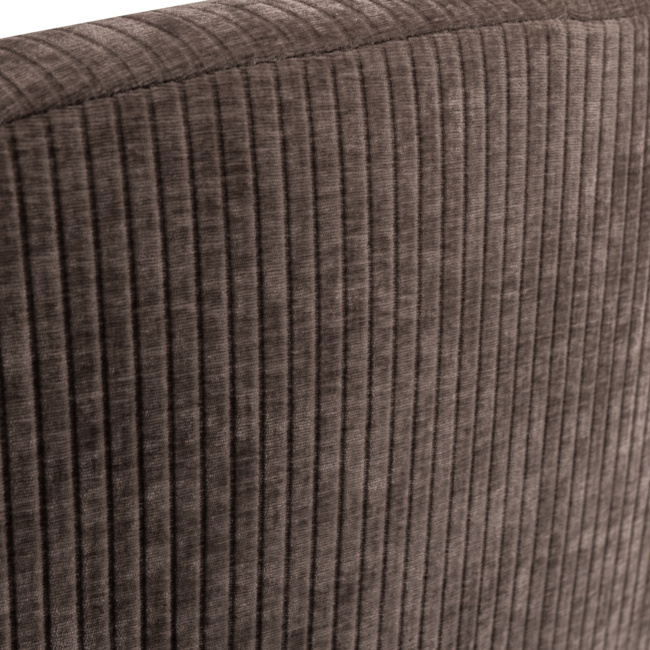 Woood Mojo 2-zits bankje links geweven ribstof bruin