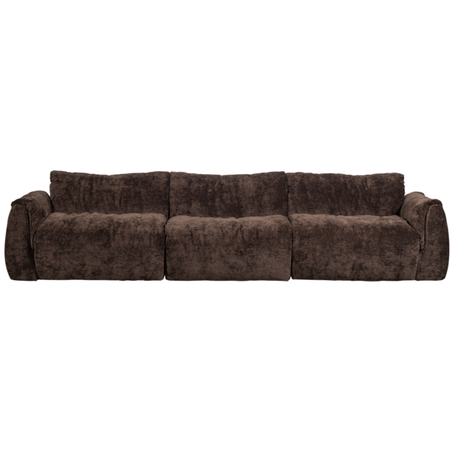 Woood Baggy 3-zits bank 3d chenille donkerbruin