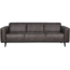 Woood Statement 3-zits bank 230 cm lederlook donkergrijs
