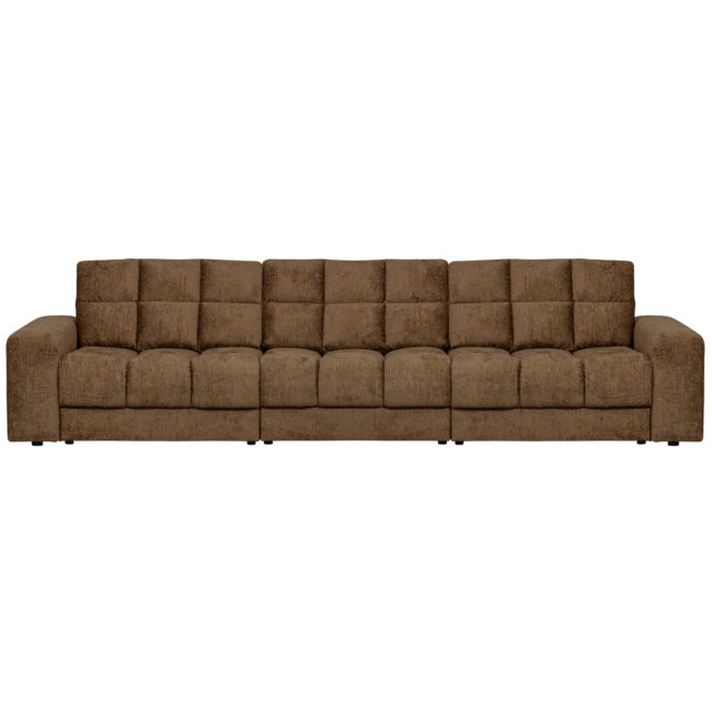 Woood Second date 3-zits bank structure velvet brass