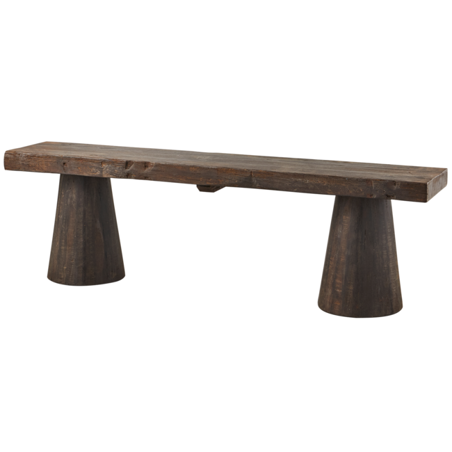 Woood Clyde bankje hout donkerbruin