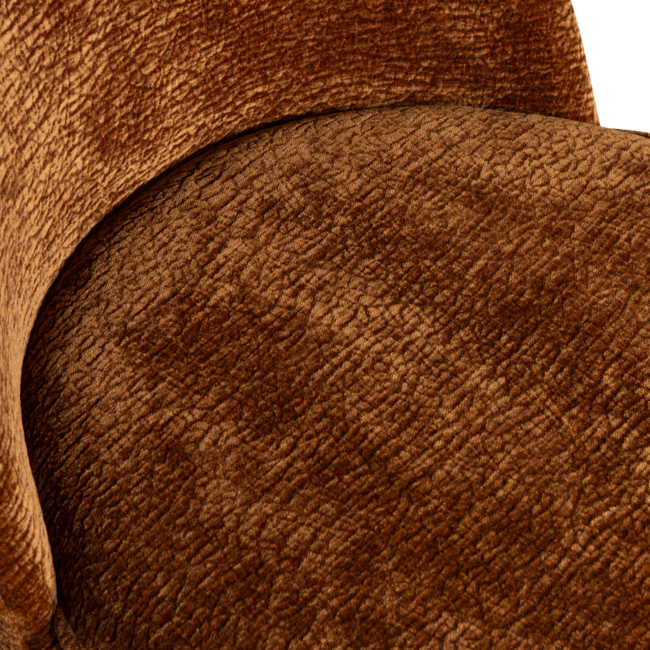 Woood Vogue barstoel 65cm 3d chenille middenbruin