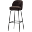 Woood Vogue barstoel 80cm 3d chenille donkerbruin