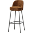 Woood Vogue barstoel 80cm 3d chenille middenbruin