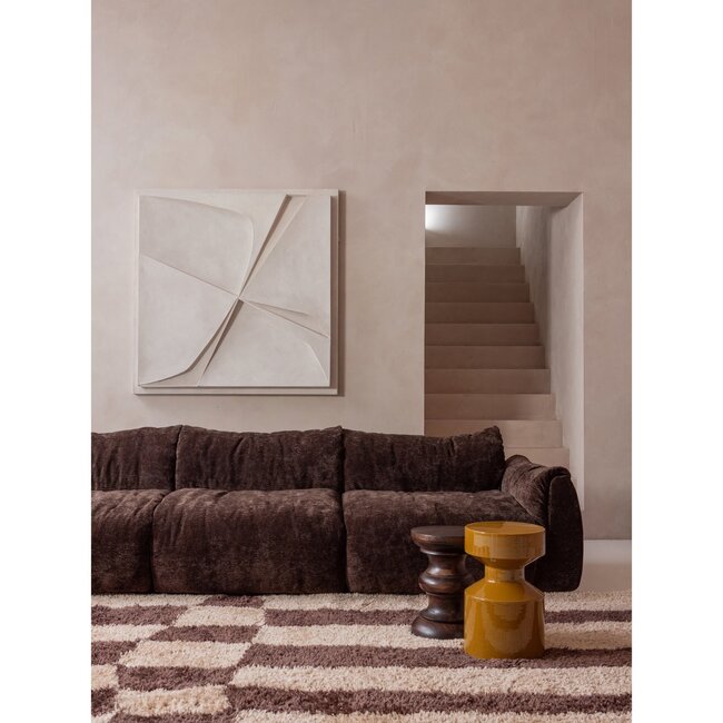 Woood Jonah bijzettafel hout donkerbruin 42xo30cm