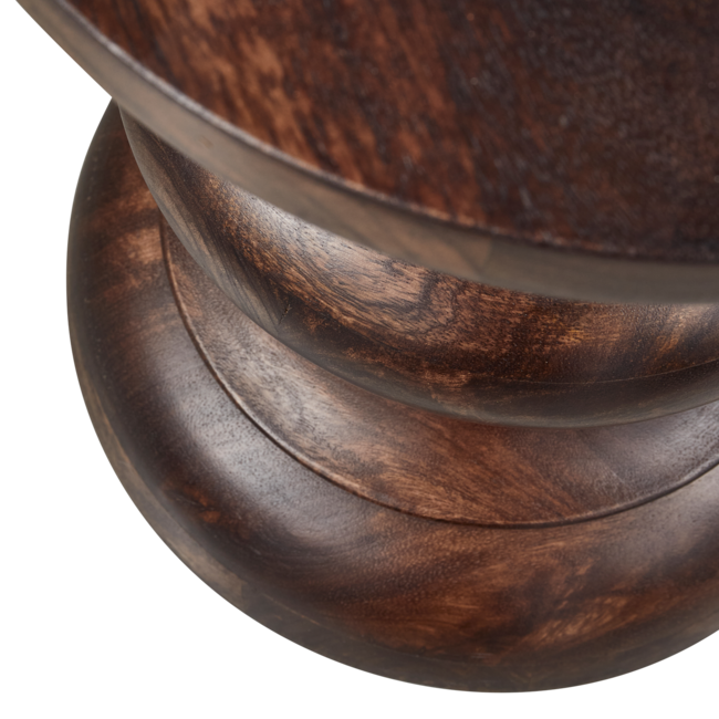 Woood Jonah bijzettafel hout donkerbruin 42xo30cm