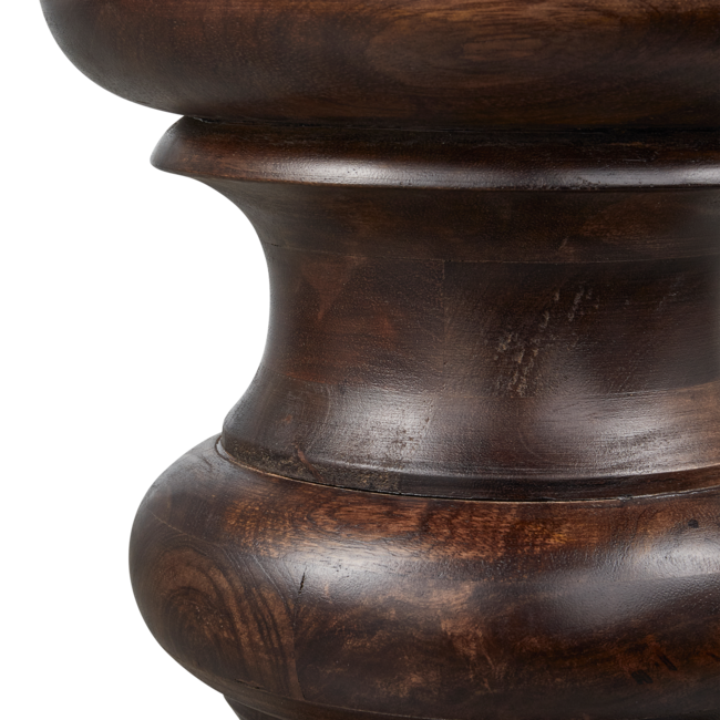 Woood Jonah bijzettafel hout donkerbruin 42xo30cm