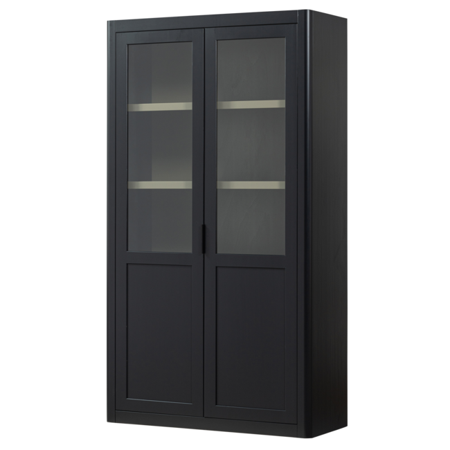 Woood Gunnar buffetkast grenen matzwart/mud [fsc]