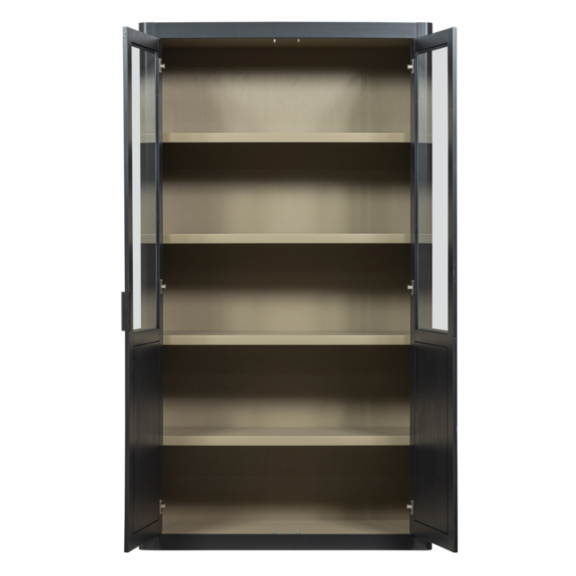 Woood Gunnar buffetkast grenen matzwart/mud [fsc]