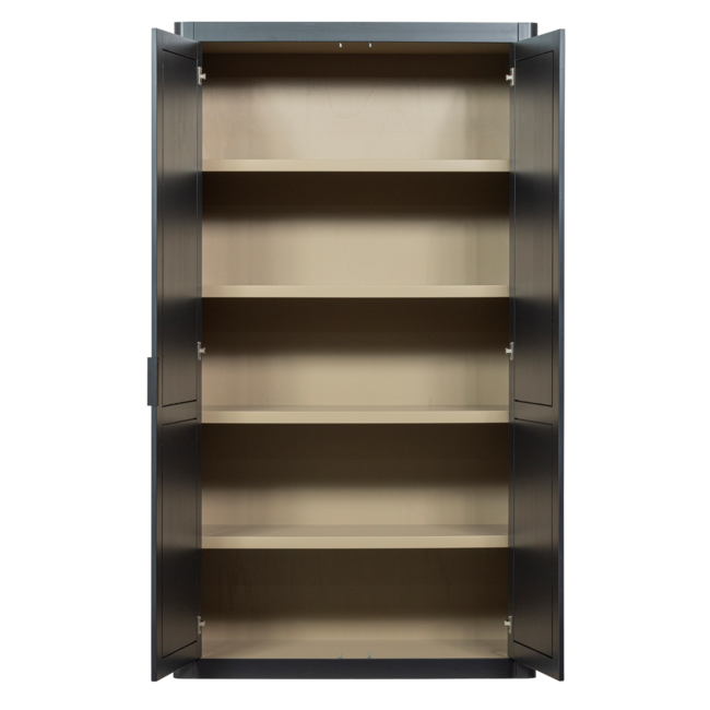 Woood Gunnar opbergkast grenen matzwart/mud [fsc]