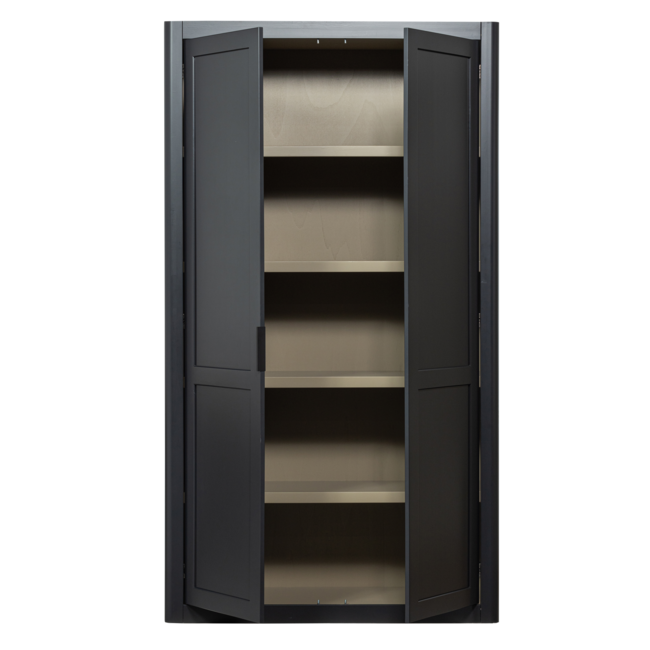 Woood Gunnar opbergkast grenen matzwart/mud [fsc]