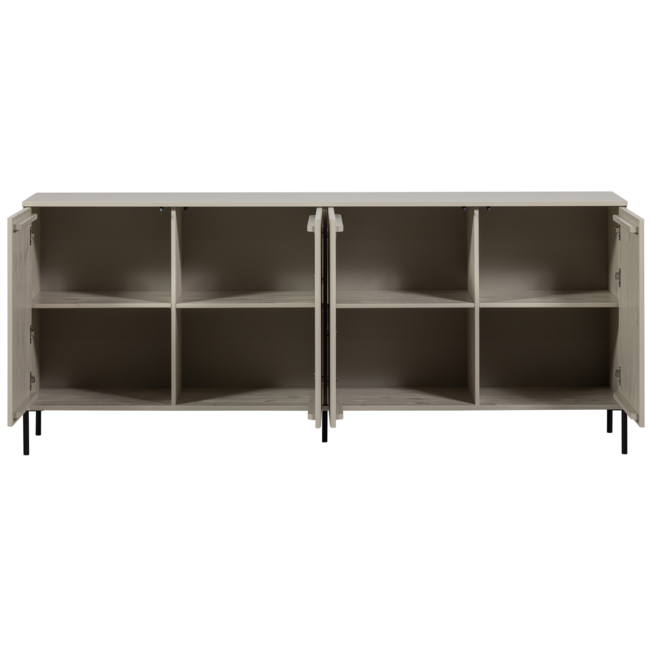 Woood New gravure dressoir 200 cm grenen dust [fsc]