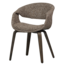 Woood Yossi eetkamerstoel bruin met houten poot donkerbruin