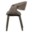 Woood Yossi eetkamerstoel bruin met houten poot donkerbruin