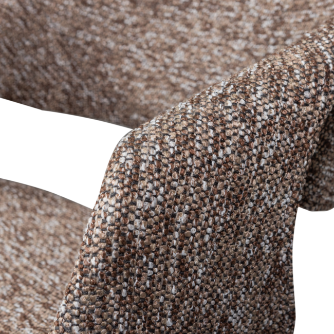 Woood Yossi eetkamerstoel bruin met houten poot donkerbruin