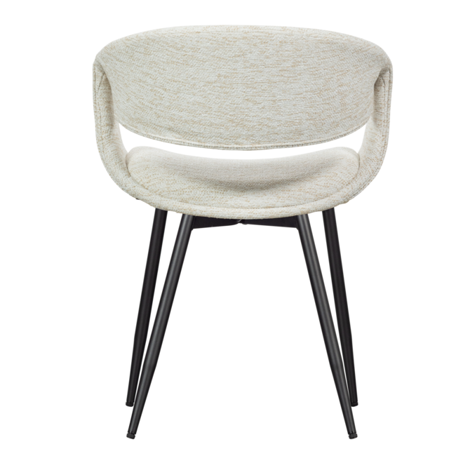 Woood Yossi eetkamerstoel naturel met metalen poot zwart