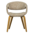 Woood Yossi eetkamerstoel zand met houten poot naturel