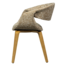 Woood Yossi eetkamerstoel zand met houten poot naturel