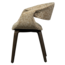 Woood Yossi eetkamerstoel zand met houten poot donkerbruin