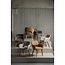 Woood Murat eetkamerstoel taupe met houten poot mystic brown