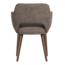 Woood Murat eetkamerstoel taupe met houten poot mystic brown