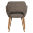 Woood Murat eetkamerstoel taupe met houten poot naturel