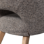 Woood Murat eetkamerstoel taupe met houten poot naturel