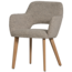 Woood Murat eetkamerstoel naturel met houten poot naturel