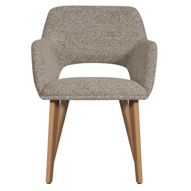 Woood Murat eetkamerstoel naturel met houten poot naturel