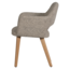 Woood Murat eetkamerstoel naturel met houten poot naturel