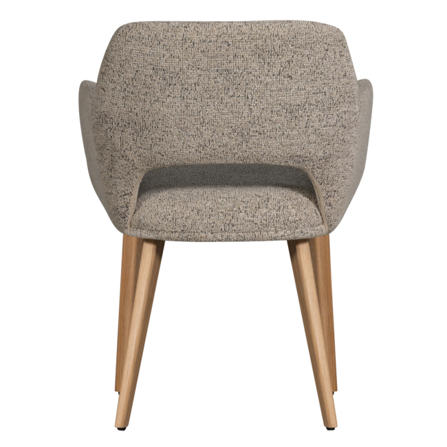 Woood Murat eetkamerstoel naturel met houten poot naturel