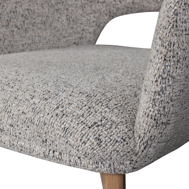 Woood Murat eetkamerstoel naturel met houten poot naturel