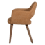 Woood Murat eetkamerstoel geel met houten poot mystic brown