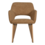 Woood Murat eetkamerstoel geel met houten poot naturel