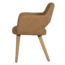 Woood Murat eetkamerstoel geel met houten poot naturel