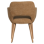 Woood Murat eetkamerstoel geel met houten poot naturel