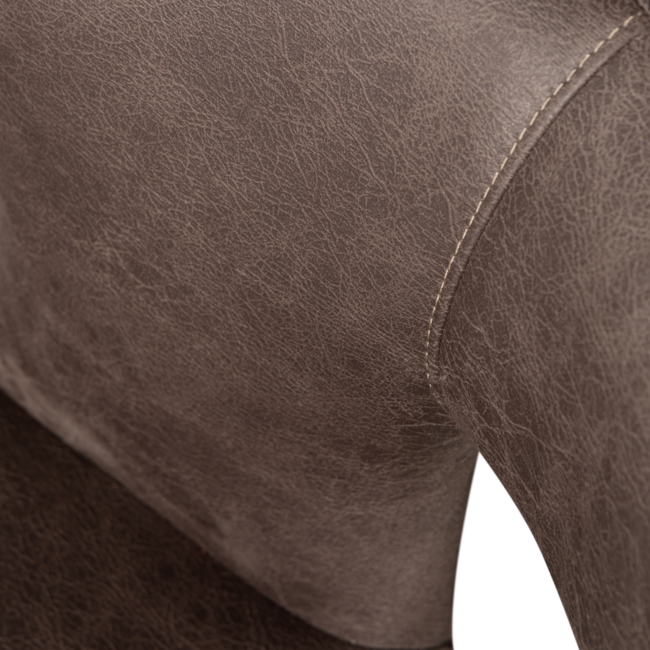 Woood Permit eetkamerstoel leerlook zwart/grijs